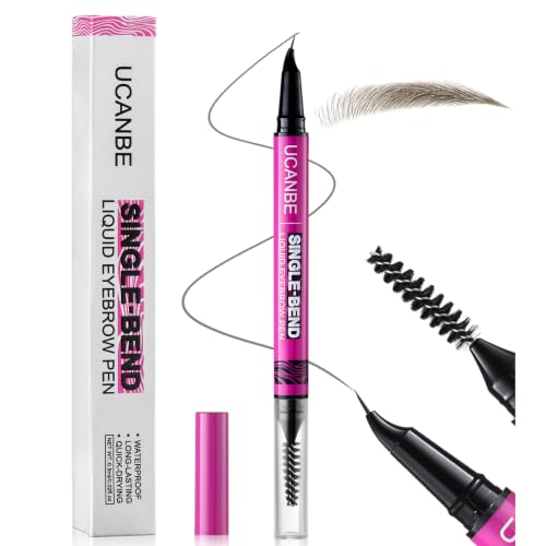 UCANBE 2-in-1 Curved Eyebrow Pen with Spoolie Brush