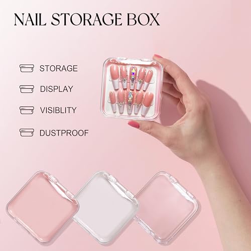 Press On Nail Storage Box 9-Piece Set with Display Cards