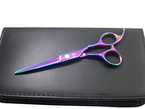 Professional Hair Cutting Shears,6 Inch Barber hair Cutting Scissors Sharp Blades Hairdresser Haircut For Women/Men/kids 420c Stainless Steel (Rainbow)