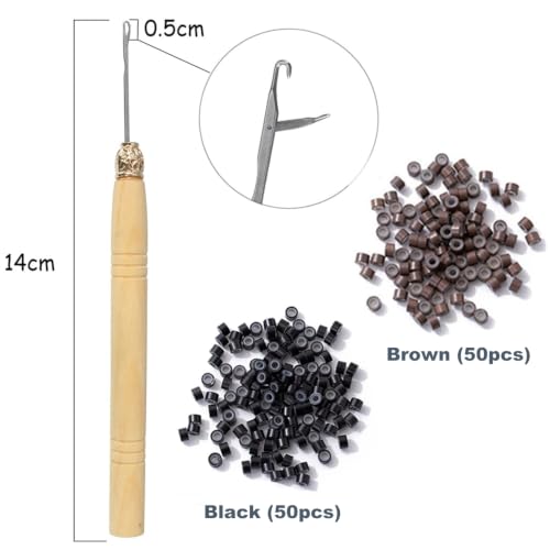 Blue Hair Tinsel Extensions Kit for Girls - Glitter Hair Strands & Tools