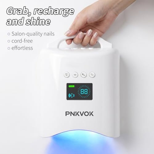 126W Cordless UV LED Nail Lamp with Dual Control Panel