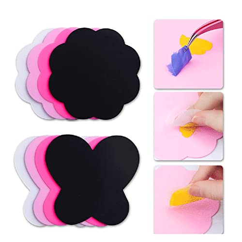 8Pcs Silicone Makeup Mixing Palette Pads - Nail Art & Paint