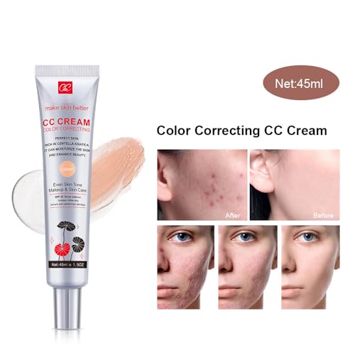 LightLight Color Correcting CC Cream SPF 25 - Hydrating Foundation & Skin Care, 1 Fl Oz