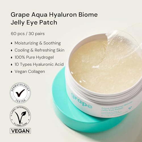 THANKYOU FARMER Grape Aqua Hyaluron Biome Jelly Eye Patch - 60 Patches