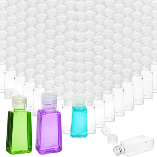 1 oz Travel Plastic Bottles, 100-Pack Flip Cap Refillable Containers
