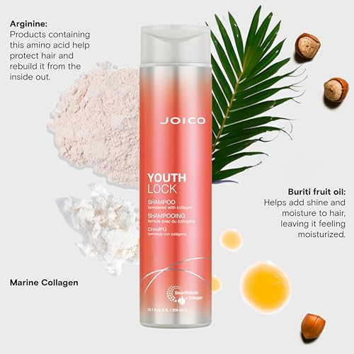 Joico YouthLock Shampoo Formulated with Collagen | Youthful Body & Bounce | Reduce Breakage & Frizz
