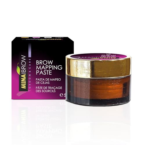 MINA White Mapping Brow Paste 5g | Draw Or Sketch The Right Shape Of The Eyebrow | Help To Perfect Your Brow Tinting, White Paste for Outlining & Fixation, Brow Mapping String, Eyebrow Contour