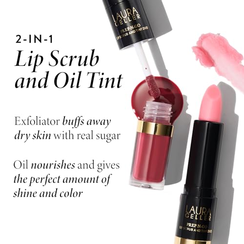 Laura Geller Prep-n-Go 2-in-1 Lip Scrub & Tinted Oil - Rush Hour