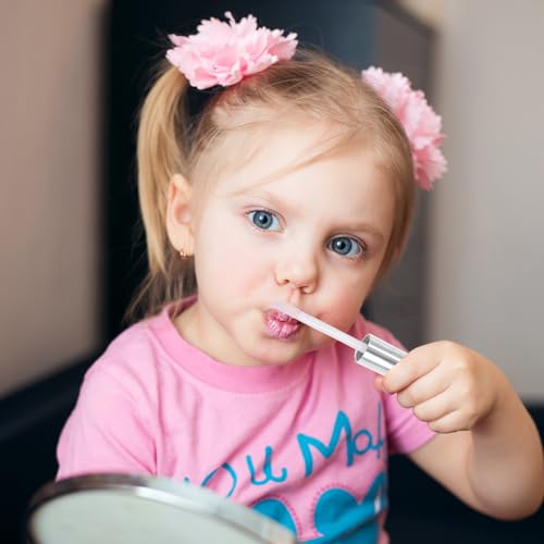 Hello Kitty 5 Pc Plant Based, Moisturizing Lip Gloss Makeup Set for Girls Kids Toddlers, Perfect for Parties Sleepovers Makeovers Birthday Gift for Girls 3 Yrs+ by Townley Girl