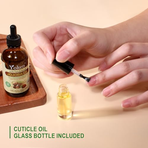 Jojoba Oil 4oz & Castor Oil 16oz Set: Both in Glass Bottle, 100% Pure & Natural, EWG Verified, Cold Pressed, Virgin, Hexane Free - Best Carrier Oils Hair Oils Facial Oils, Hydrating & Nourishing