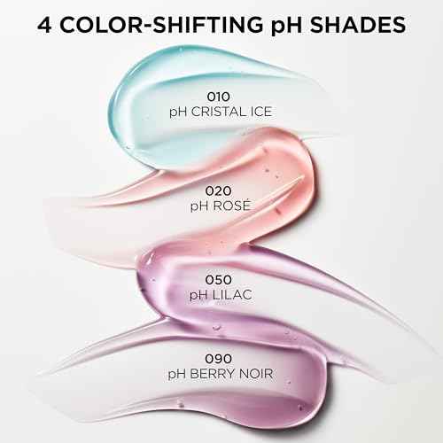 L'Oreal Paris Plump Ambition pH Hyaluron Lip Oil, Color Shifting Lip Tint with 24HR Hydration, Volumizing Shine and Lasting Color, 050 pH Lilac