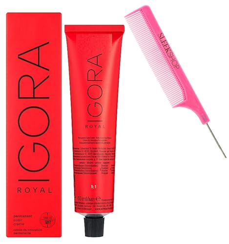 Outcome Comb with IGORA ROYAL Permanent Hair Color Kit & Pink Argan Comb