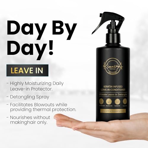 KizaiaCare Heat Protection Spray & Leave-in Conditioner for All Hair Types