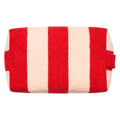 Manucurist Pink and Red Striped Terry Pouch ? Women¡¯s Travel Toiletry Bag ? Makeup Bag ? Vanity Case ? 100% Cotton ? Practical Handle & Zipper Closure - Travel Essentials