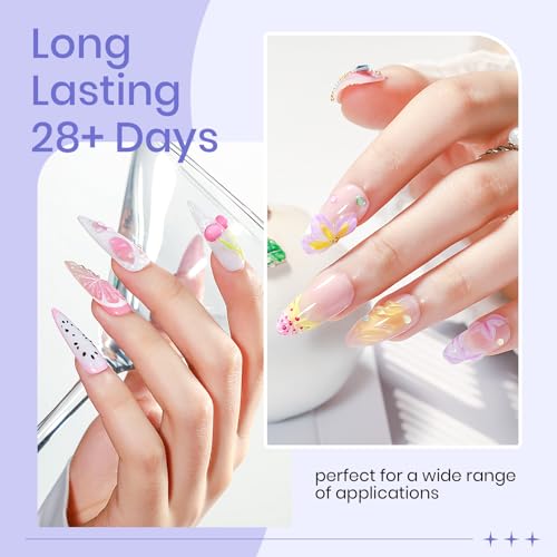 SUPWEE Clear Solid Builder Gel Kit for 3D Nail Art & Extensions (60g)