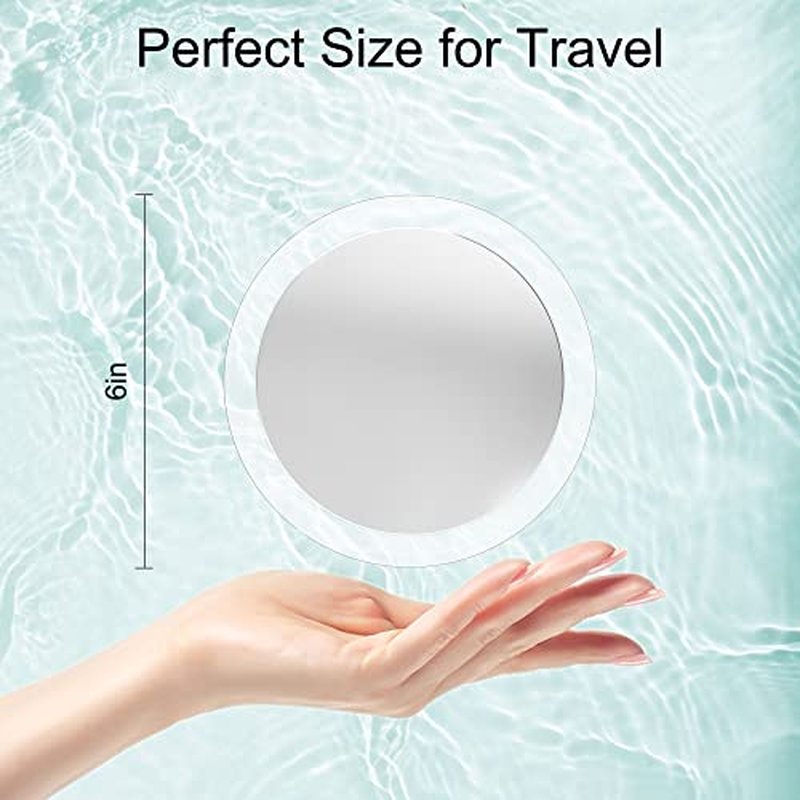 30X Magnifying Mirror with Suction Cups - 6 Inch Makeup & Travel