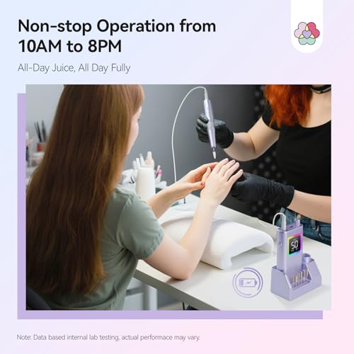 SAVILAND Purple Pro 50000RPM Electric Nail Drill for Acrylic Nails Fast Removal