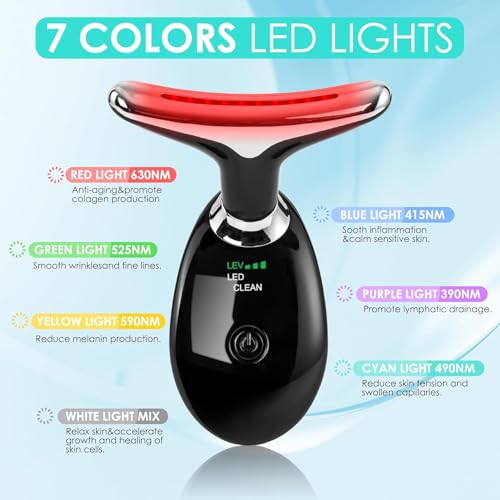 Doset Facial Massager with Red Light Therapy & 7 Colors