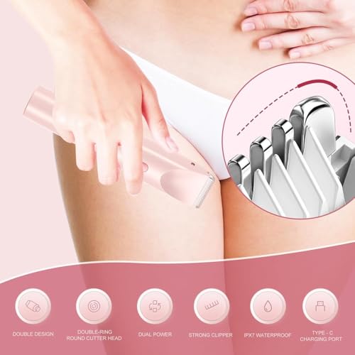 2-in-1 Bikini Shaver & Trimmer for Women - Waterproof & Cordless