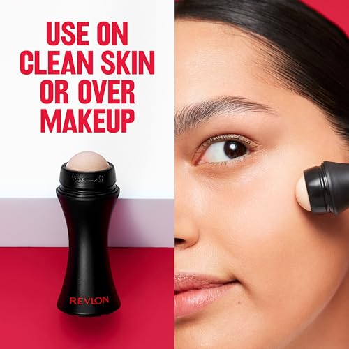 Revlon Face Roller, Oily Skin Control for Makeup, Oil Absorbing, Volcanic Reusable Facial Skincare Tool for At-Home or On-the-Go Mini Massage, 1 Count