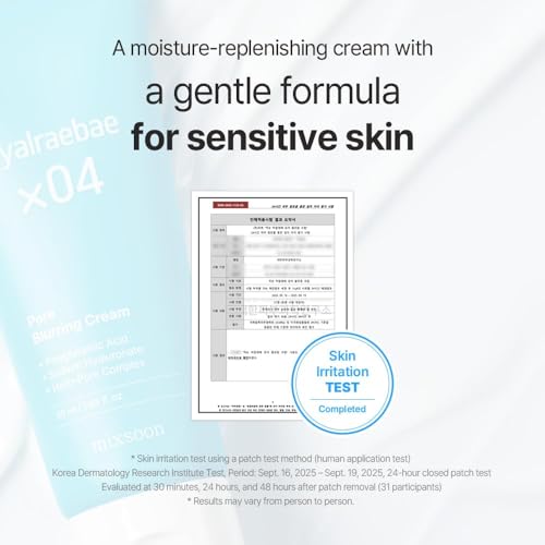mixsoon Hyalraebae Pore Blurring Cream - Hydrating, Pore Refining & Smooth Texture, Lightweight Face Moisturizer for Makeup Prep 50ml / 1.69 fl.oz. Korean Glass Skin Care