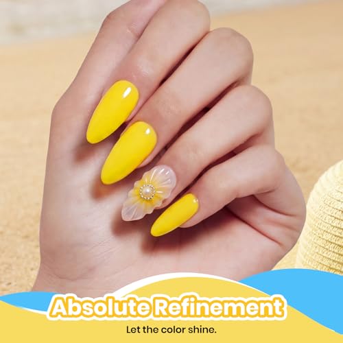 Beetles Yellow Gel Nail Polish Lemon Stripe 9ML