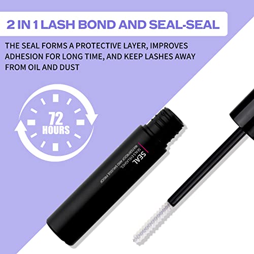Lash Bond and Seal for Cluster Lashes - 2 in 1 DIY Eyelash Glue