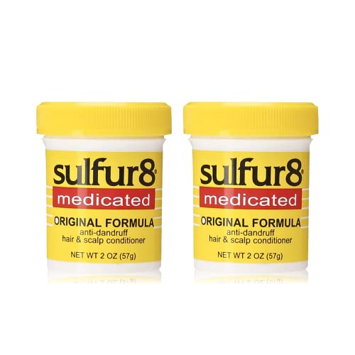 Sulfur 8 Medicated Anti-Dandruff Hair & Scalp Conditioner 2 oz ? Helps Control Dandruff, Soothes Itchy Scalp & Moisturizes Hair with Refreshing Clean Fragrance, For All Hair Types (Pack of 2)