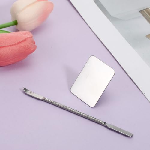 Stainless Steel Makeup Mixing Palette Set with Spatula for Foundation & Nail Art