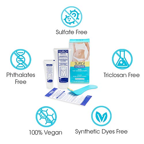 Surgiwax Body Hair Removal Cream, Hair Remover for Bikini & Legs 56g/2oz (SURGI82501)