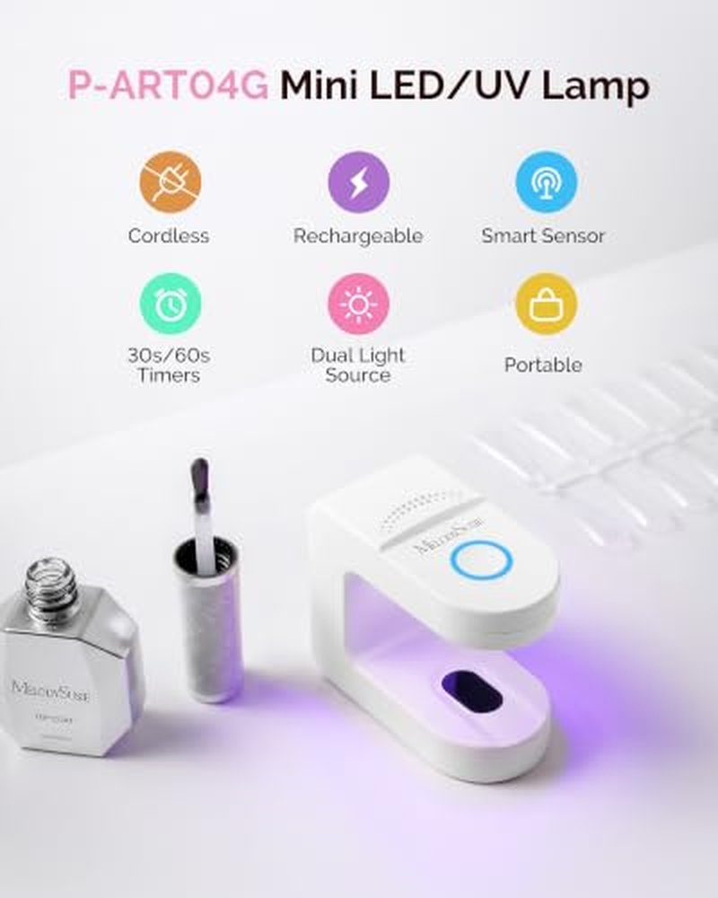 MelodySusie Mini UV Nail Lamp - Cordless Single Finger Gel Curing