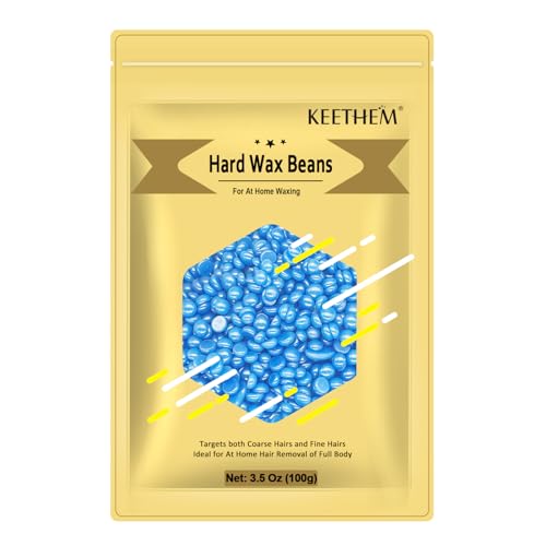 Wax Beads for Hair Removal - 5 * 100g/17.6 oz Wax Beads Waxing at Home for Sensitive Skin Women - Hard Wax Beads with 20 sticks, Bikini Brazilian Body Face Wax