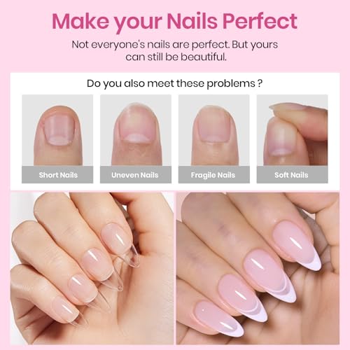 Beetles Medium Almond Gel Nail Tips 576pc Set 12 Sizes