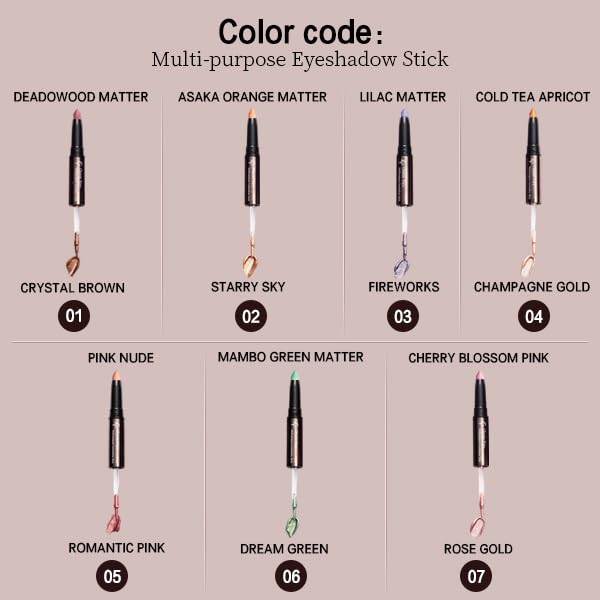 2-in-1 Waterproof Eyeshadow Stick - Cream & Shimmer