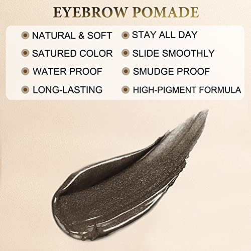LAVONE Eyebrow Stamp Kit - Pencil, Eyeliner & Pomade Medium Brown