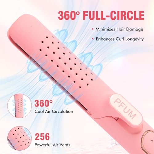 PFUM 2-in-1 Hair Straightener & Curler with Adjustable Temps