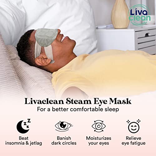 LivaClean 16 CT Steam Eye Mask for Dry Eyes - Mix Scented Masks - Eye Steam Mask Self-Heating Eye Mask for Sleeping - Heat Eye Mask for Dry Eye - Disposable Eye Mask Warm, Eye Warmer, Heated Eye Mask