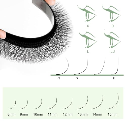 D Curl Eyelash Extensions 0.07 8-14mm Premade Fan Volume Lash