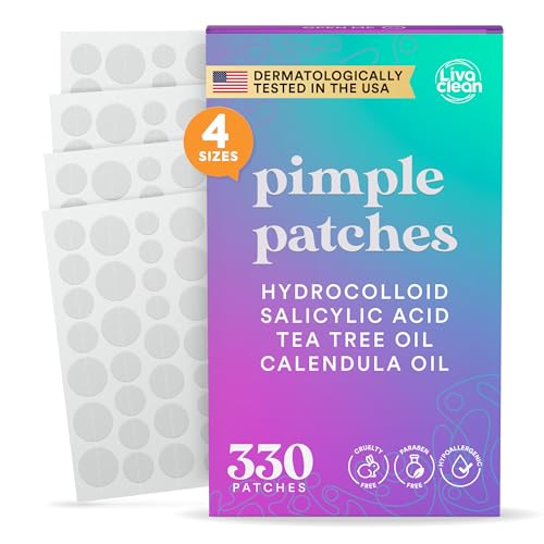 LivaClean 330 Hydrocolloid Pimple Patches with Salicylic Acid