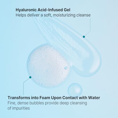 AVCA Ultra Mild Cleansing Gel Face Wash 300 mL (10.14 fl oz) - Gentle Hydrating Cleanser, Hyaluronic Acid & Niacinamide, Heartleaf Extract, Low-Irritation Foaming Rinse