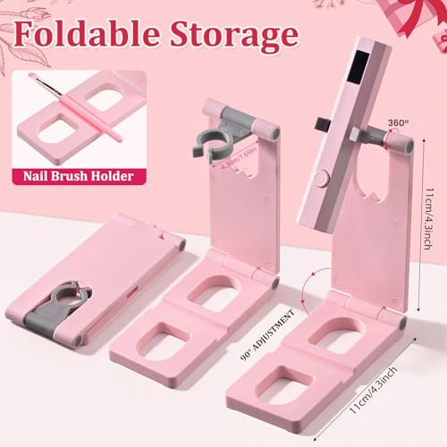 Handheld UV Nail Lamp with Stand - Mini Rechargeable Light for Gel Nails