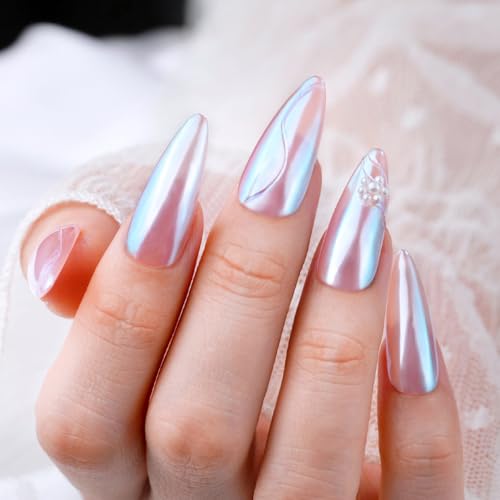 Pretty Diva Moonlight Chrome Nail Powder - Iridescent Aurora Mermaid Pigment
