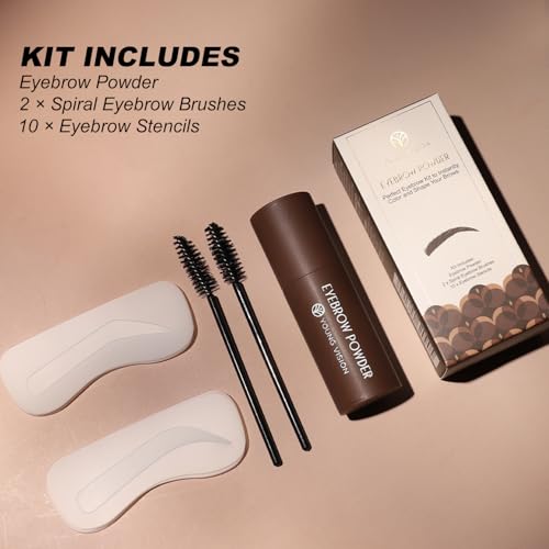 Eyebrow Stamp Kit with 10 Stencils & Waterproof Pomade