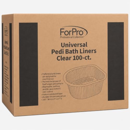 Disposable Pedicure Liners - 100 Count, 50% Thicker, Universal Fit