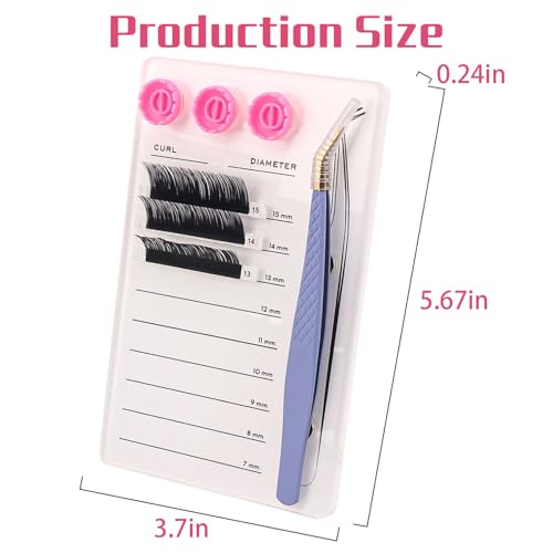 Acrylic Eyelash Extension Palette with Magnetic Tweezer Holder