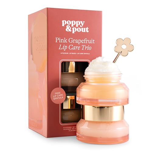 Poppy & Pout Lip Care Trio Set - Sugar Scrub & Overnight Mask