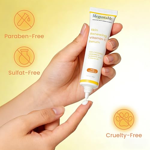 10% Vitamin C Serum for Face - with Hyaluronic Acid, Brightening Facial Serum, Skin Care for Glowing Complexion