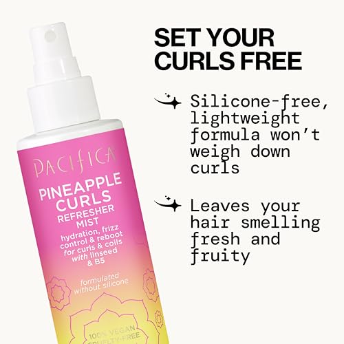 Pacifica Pineapple Curls Refresher Mist - Hydrating Curl Spray (4 fl oz)