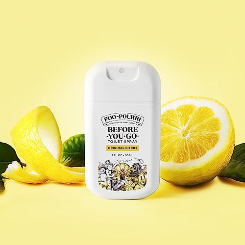 Poo-Pourri Before-You-Go Toilet Spray, Original Citrus, 1 Fl Oz Pocket Travel Size - Lemon, Bergamot and Lemongrass