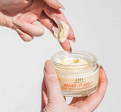 FarmHouse Fresh Silky Cleansing Balm & Makeup Remover - Travel Size Face Wash with Vitamin C